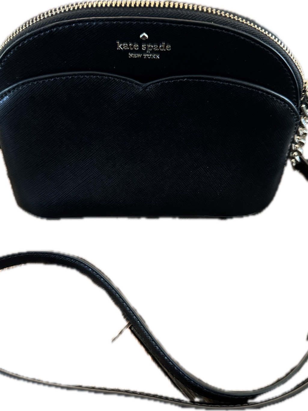 New Kate Spade Black Payton Dome Crossbody With Gold-Tone Chain